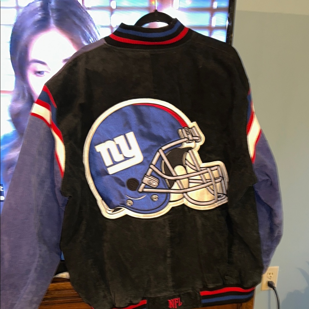 Vintage NFL New York Giants Black and Blue Varsity Jacket Size XL Men’s - Picture 5 of 9